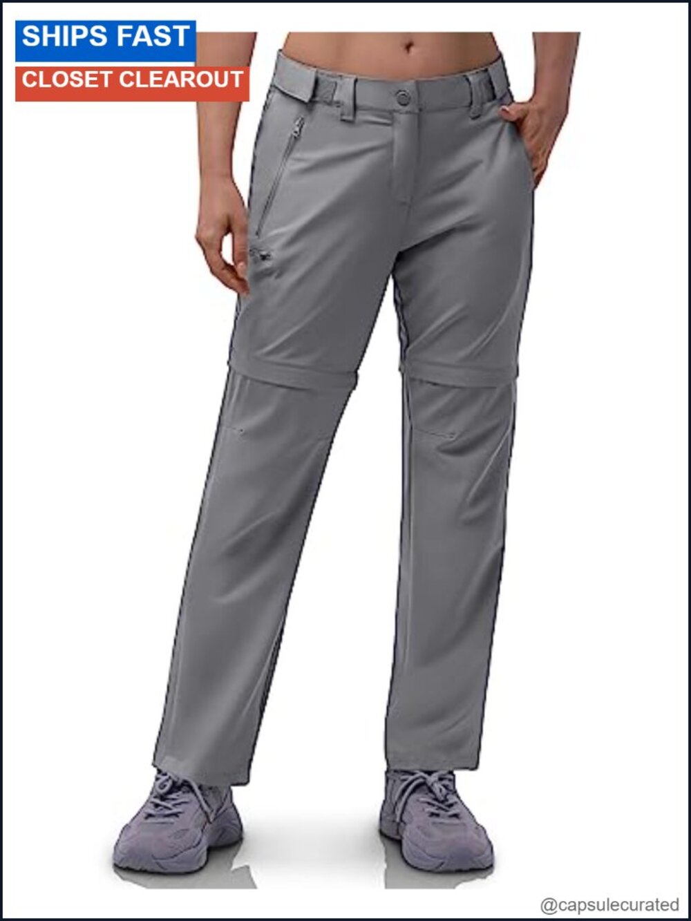 Zip-Off Convertible Cargo Hiking Pants Quick Dry UPF 50 Stretch Women's